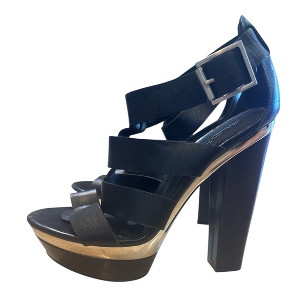 Aldo leather open toed heel SZ 9 - Picture 1 of 4